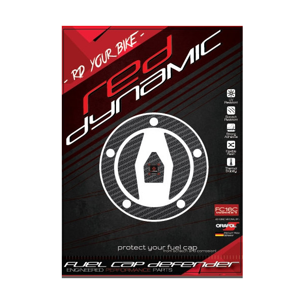 Red Dynamic Red Dynamic Carbon Fibre Fuel Cap Protector for Kawasaki H2 SX '18-